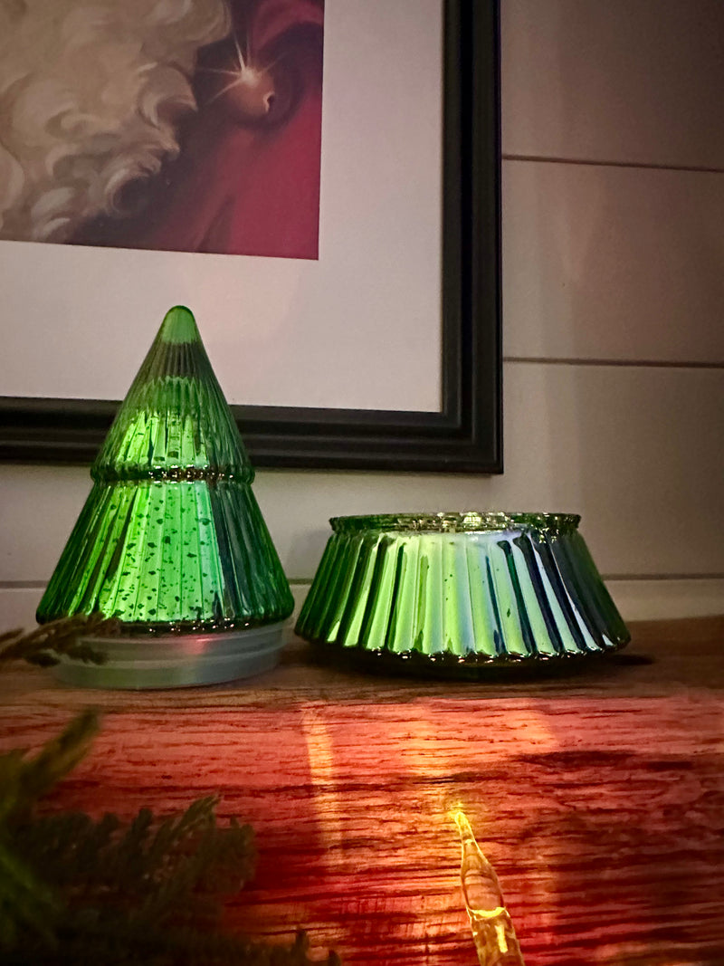 blue spruce tree candles