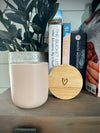 sale! chocolate covered strawberry candle with carved heart CORK lid